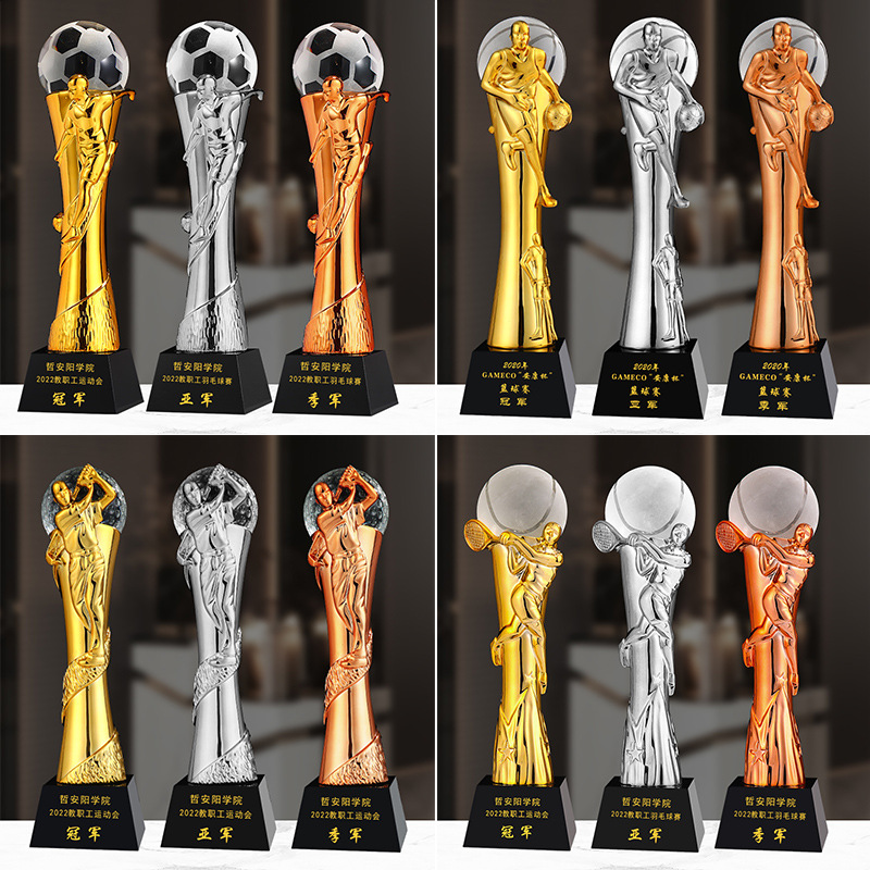 Deportes Trofeo de baloncesto fútbol bádminton tenis de mesa de voleibol de competición de golf fabricante