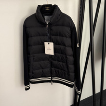 2025深圳南油货跨境蒙口新款 logo臂章针织拼接长袖棉服拉链外套