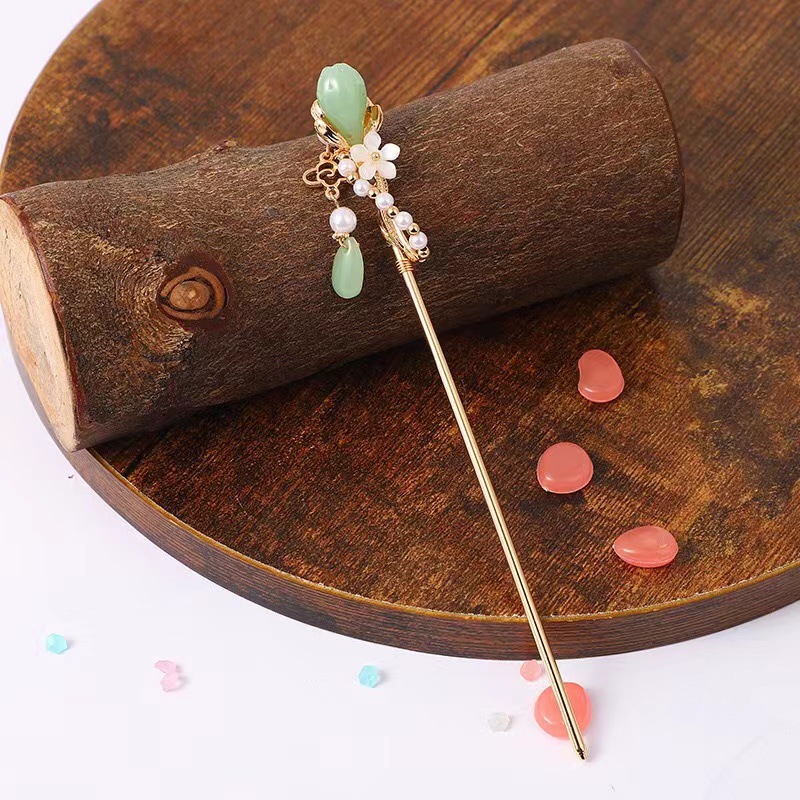 Linglan temporada ~ de alto grado paso horquilla estilo antiguo elegante palillos verano Bola de hadas cabeza accesorios para el cabello Hanfu Accesorios