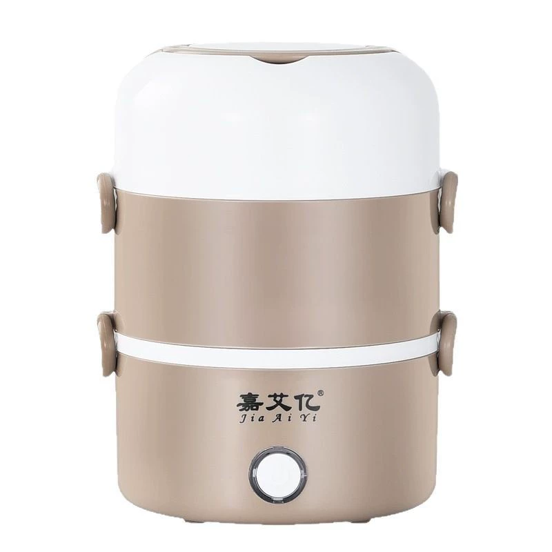 嘉艾亿 Электрическая ланч-бокс бытовая изоляционная Bento пароварка Rice Cooker мини три слоя офисный сотрудник на 1 человека 2