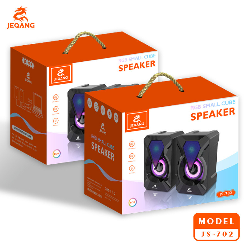 Jeqang Js-702B Rgb Speaker with Light, Us2.0 Wired Desktop and Laptop Universal Small Speaker Jeqang Js-702B Rgb Speaker with Light, Us2.0 Wired Desktop and Laptop Universal Small Speaker