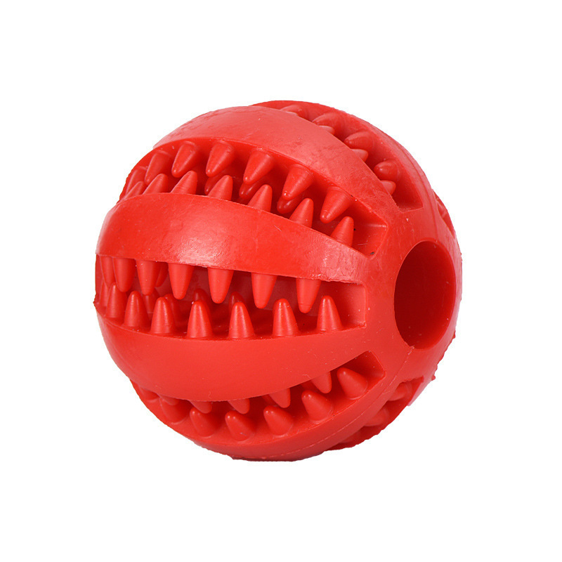 Pelota de goma elástica antiestrés con forma de sandía espinosa para perros, juguete dental y dispensador de comida para mascotas