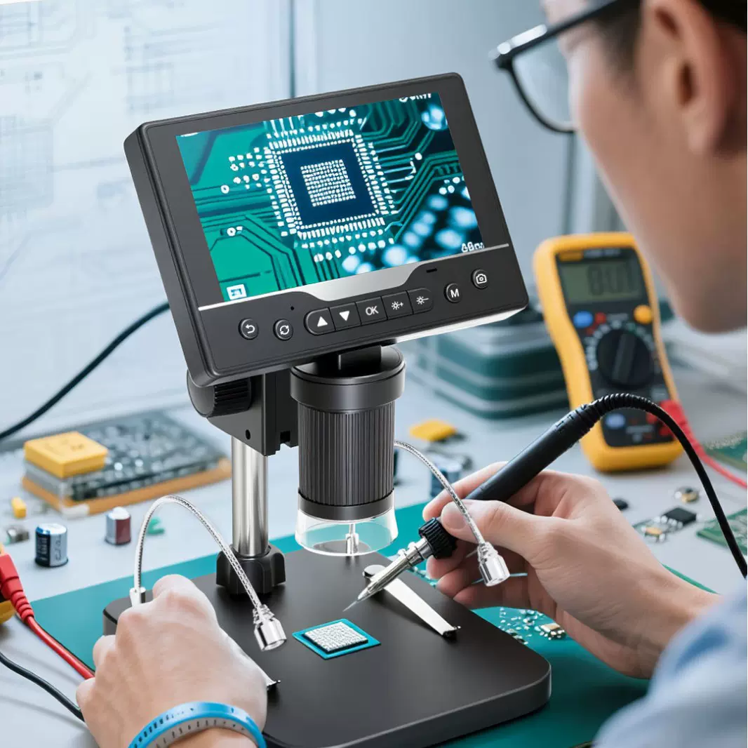 跨境高清电子数码微镜显电路板维修工业检测放大镜便携式显微镜