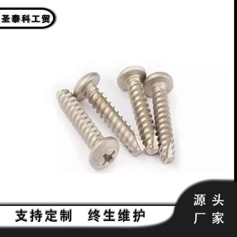 厂家供应十字槽大扁头自攻螺丝螺钉蘑菇头圆头尖尾钛合金自攻丝