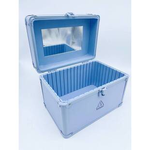 Jewelry Box Satchel 3Ce Professional Makeup Artist Beauty Box Wholesale Cosmetic Bag Large Capacity Storage Cosmetic Box Blue