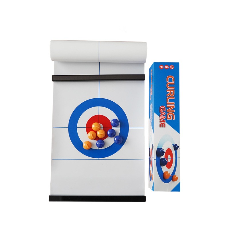 Juguetes de escritorio para niños transfronterizos Batalla doble Descompresión Deportes Curling Team Juego Mini mesa Curling Ball