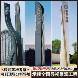 户外logo塔导视牌指示牌党建导向牌房地产商场广告牌标识标牌工厂