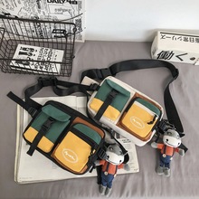 ins潮牌斜挎包男士单肩包日系潮流嘻哈胸包个性小挎包男学生腰包