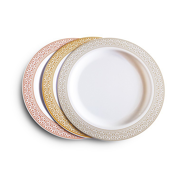 7.5 Inch 10.25 Inch Disposable Dinner Plate Food Grade PS Hard Plastic Party Amazon Hot Phnom Penh Dinner Plate