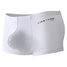 男士网孔内裤夏季透气冰丝平角裤大囊袋高弹无勒感高档四角裤新款