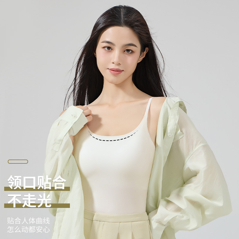 胸パッド付き女性用下着、ブラジャー不要、インナー、ボトムス、チューブトップ、夏用薄手美背中ベスト|undefined