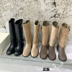 [ハイエンド品質] ロングブーツ 2025 新しいレトロホットガールラージチューブライダーブーツ女性用ウエスタンカウボーイブーツ