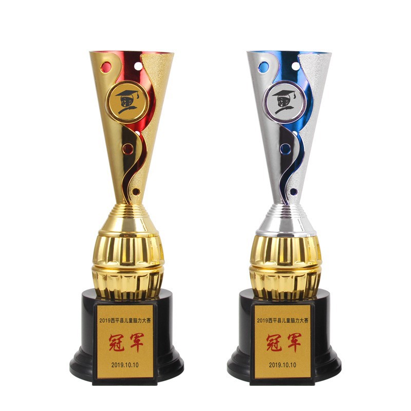 Trofeo de plástico nuevo deporte de alto nivel fútbol baloncesto bádminton tenis de mesa billar trofeo campeón de equipos