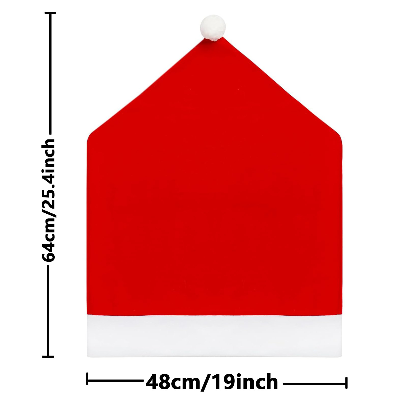 Navidad transfronteriza funda de silla de tela de terciopelo rojo decoración de silla para el hogar restaurante decoración de ambiente de hotel funda de silla