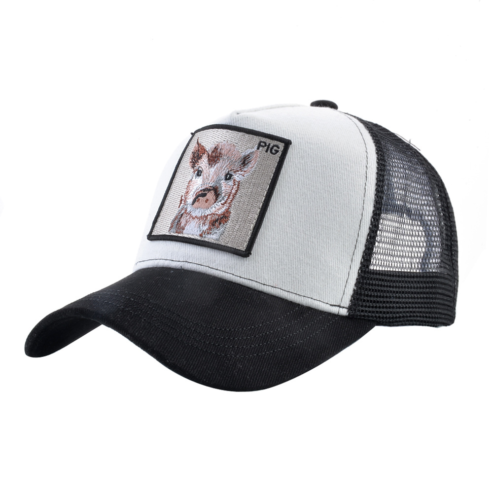 Summer Mesh Baseball Cap For Men Breathable Animal Embroidery_voghion.com