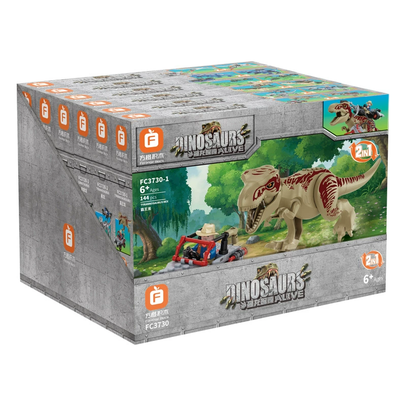 方橙积木 Lego, механический конструктор, динозавр, игрушка для мальчиков, головоломка, тираннозавр рекс
