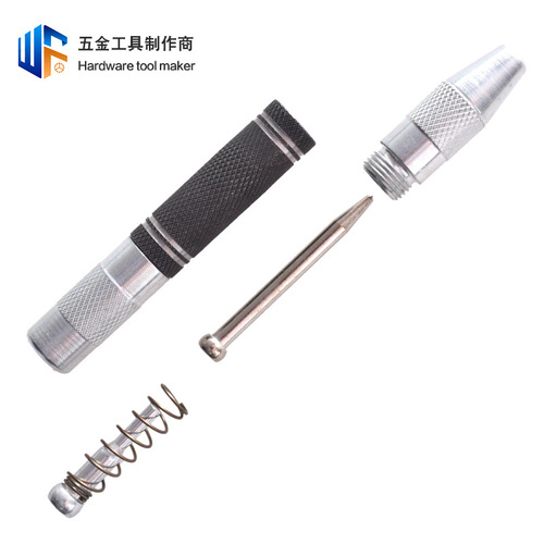 Automatic spring positioning dot punch new striker type escape window breaker telescopic sample punch 130mm center punch