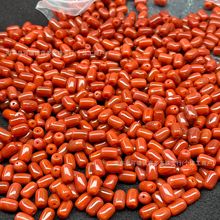 天然玛瑙柿子红桶珠 文玩DIY配饰 满色满肉火焰红尺寸8*12mm批发