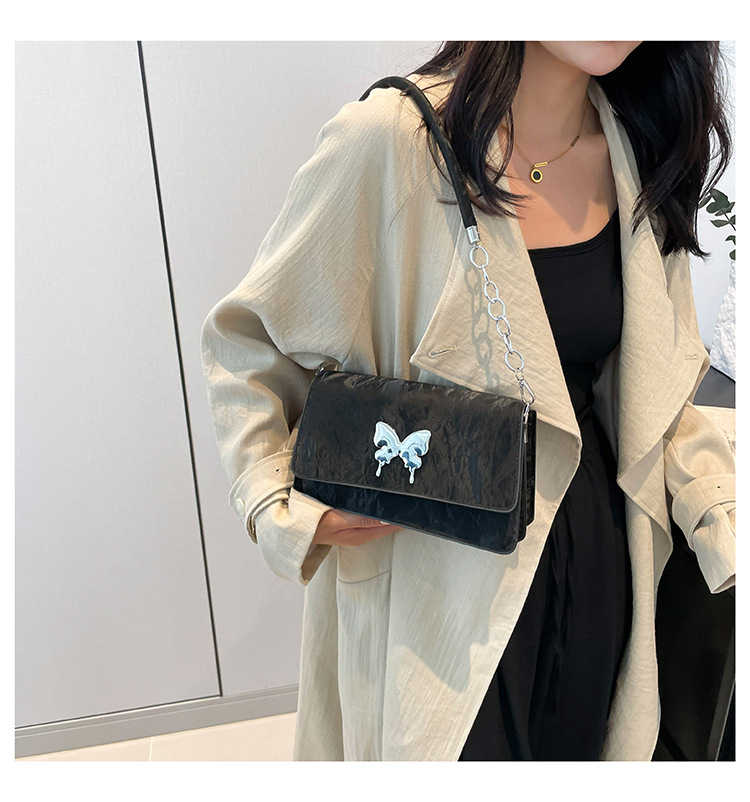 Modische und einfache Schleife Handheld Unterarm Damen 2024 Neue Stil Kette Mode Single Schulter Pendler Kleine Quadrat_voghion.com