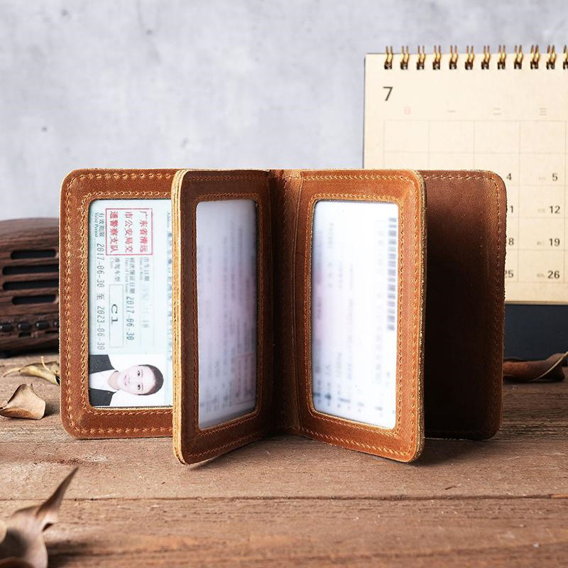Retro leather ultra thin wallet