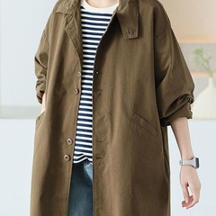 大衣设计感感女气质通勤休闲春秋简约中长款风衣外套时尚宽松
