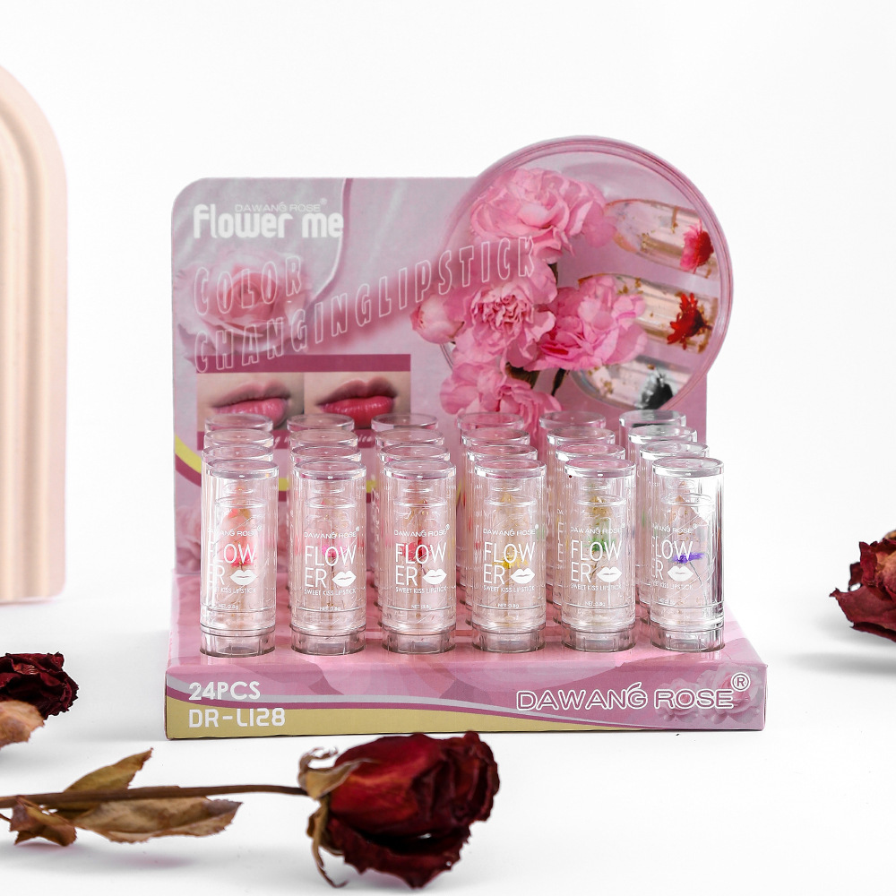 Beauty Makeup Temperature Change Dried Flower Color Change Lipstick Lip Balm Moisturizing Makeup Cosmetics Beauty Personal Care_voghion.com
