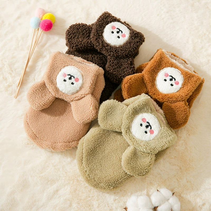 Одежда для собак с медвежьими ушками теплый жилет на флисовой подкладке с капюшоном Одежда для кошек осенняя и зимняя одежда для домашних животных оптом