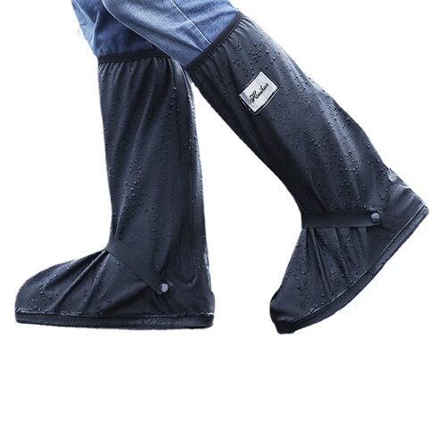 Rain boots for men and women, waterproof rain boot covers, non-slip, thickened and wear-resistant water shoes, rain shoe covers, cycling high-top rainproof overshoes