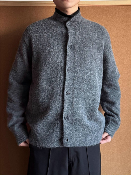 【CSMY】Xanvas floral yarn wool blend half turtleneck sweater cardigan…