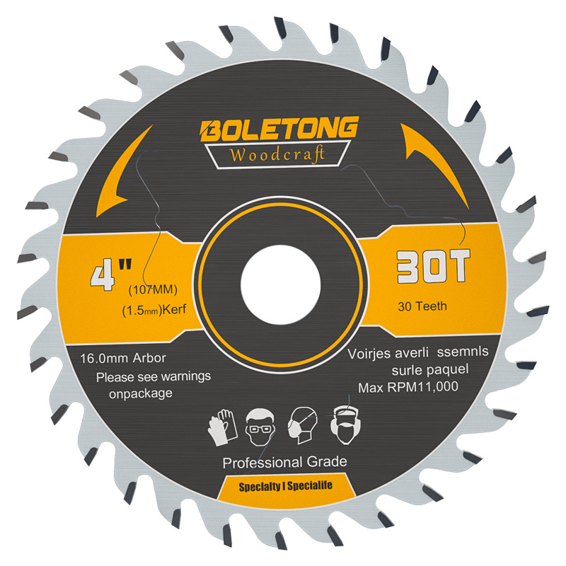 Molino angular Boletong hoja de sierra de madera 100 / 125 / 150 tipo 16 / 22.2 hoja de corte de aleación de sierra eléctrica de litio