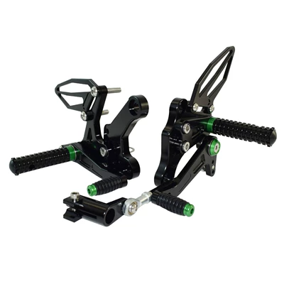 Motorcycle pedals 250 400 Z400 18-24 - green