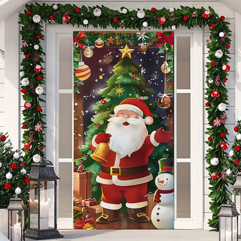 アマゾンクロスボーダー新型クリスマス怪傑門蓋祝日パーティーのドア貼り装飾雰囲気背景布メーカー直販|undefined