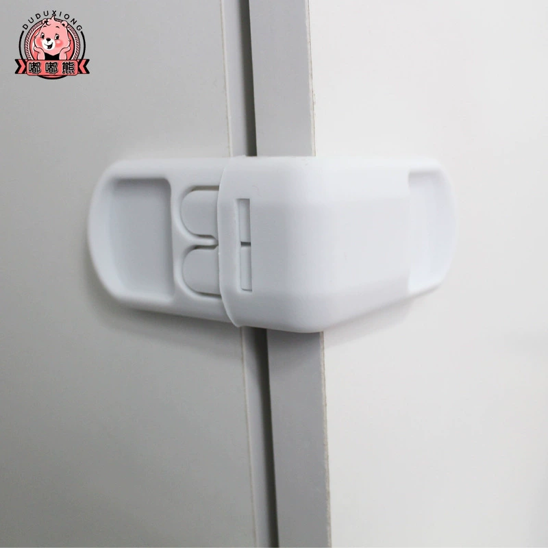 Dudu Bear Детский безопасный замок для ящика с двойной защелкой под прямым углом Детский защитный замок Многофункциональный дверной замок шкафа