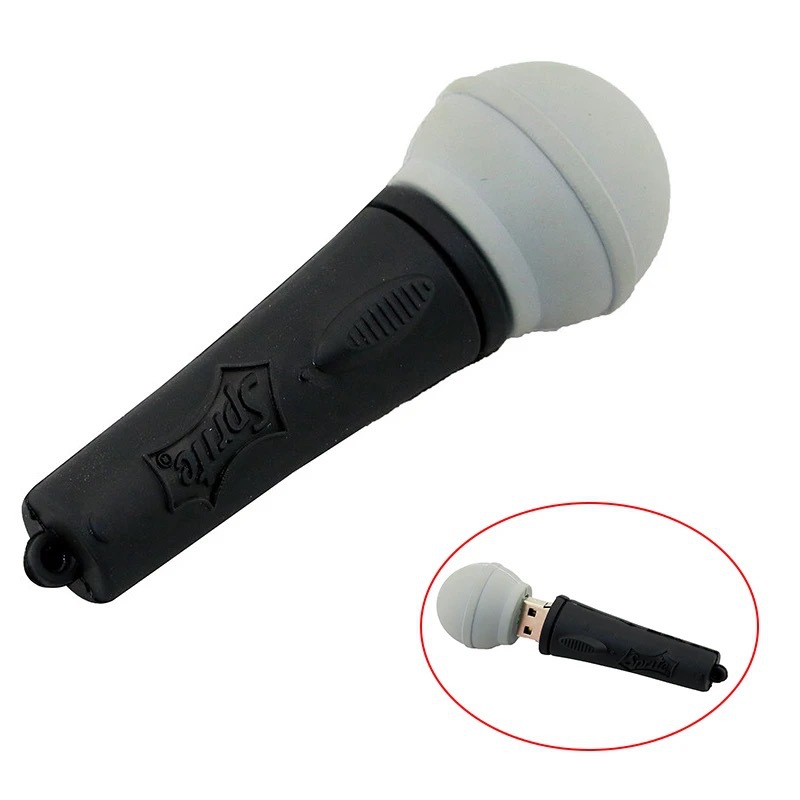 麦克风PVC软胶卡通u盘定-制logo硅胶可爱公仔盲盒创意企业礼品U盘