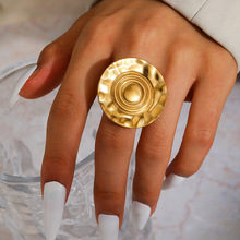 316不锈钢时尚小众几何圆环戒指 不规则设计感小众时尚戒指女饰品