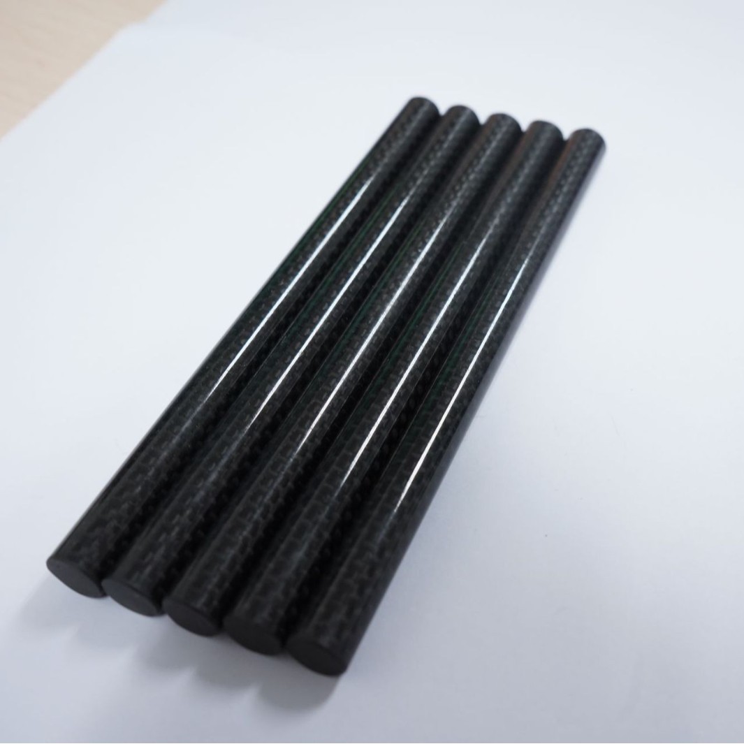 3k平纹碳纤维棒 高强轻量化耐腐蚀结构棒材工业传动轴多直径定制