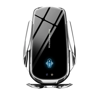 Car phone holder Smart Sensor Navigation 15W Wireless - douyin-hot-model-f4-silver