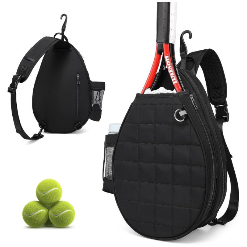Bolsa de raqueta de venta caliente de Amazon, mochila de raqueta deportiva, bolsa de almacenamiento en capas de viaje de gran capacidad, almacén independiente de zapatos