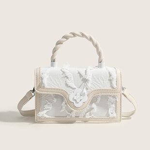 Demi-season handheld shoulder bag, genuine leather