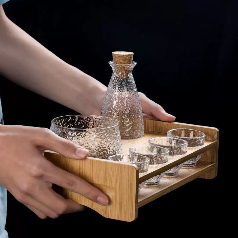 Японский набор посуды для вина Термостойкое стекло желтое вино согрев