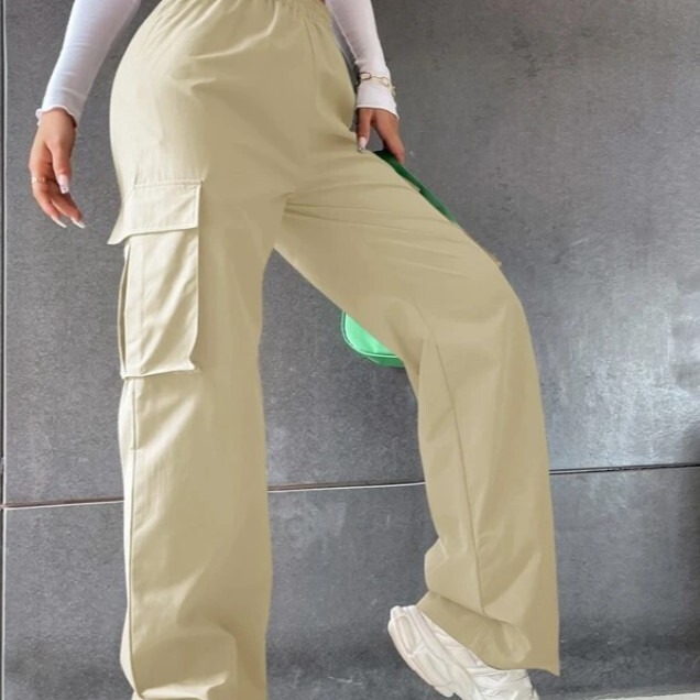2026 Cross-Border Beltless High-Waisted Wide-Leg Pants Straight Loose Elegant Work Pants Casual Women's Clothing