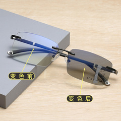 変色防止ブルーライト老眼鏡男中高年自動ズーム漸進多焦点遠近両用老眼鏡