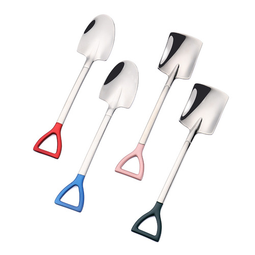 304 stainless steel spoon, viral watermelon spoon, multi-functional creative small shovel, spade spoon, dessert and ice cream spoon