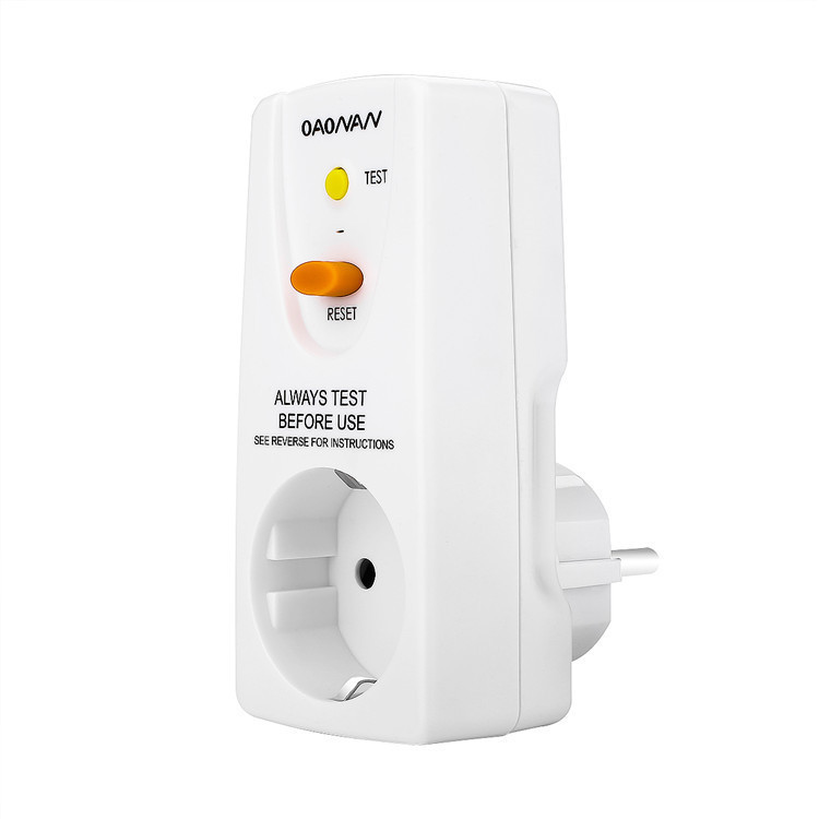 南岛欧规漏电保护插头16A欧式漏电保护转换插座H3O-16欧标白色款|ru