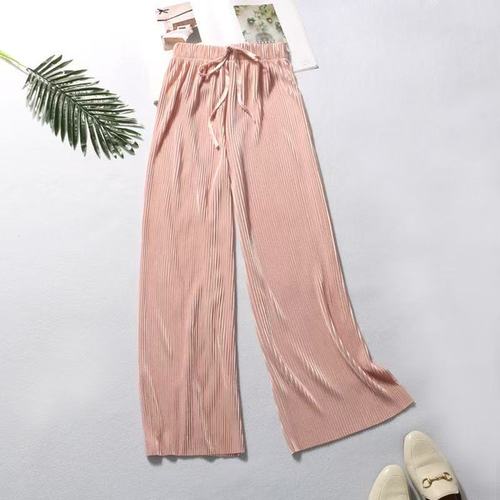 Main event pleated wide-leg women's pants high-waisted drape spring loose casual pants ice feel pants ice silk floor-length pants