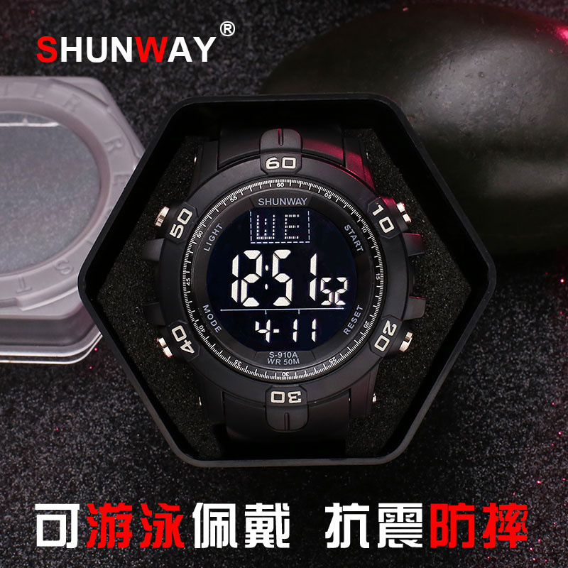 Waterproof shockproof universal electronic children's watch for men…