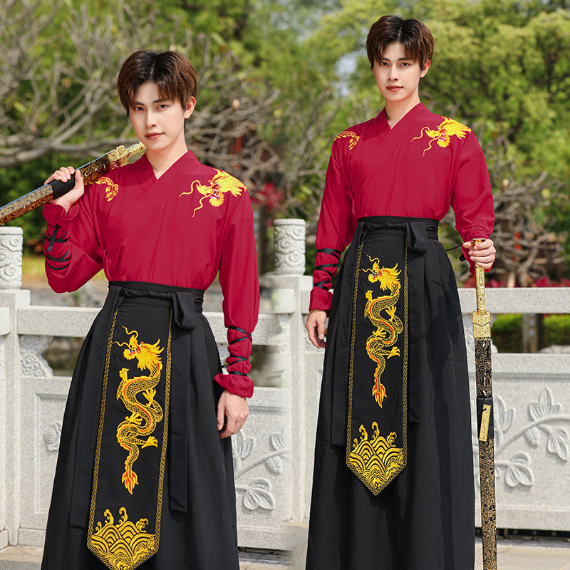 Original Flying Dragon in the Sky Han Dynasty Chinese Style Men and Women Same Style Martial Arts Student Daily Group Adult Dress Original Flying Dragon in the Sky Han Dynasty Chinese Style Men and Women Same Style Martial Arts Student Daily Group Adult Dress
