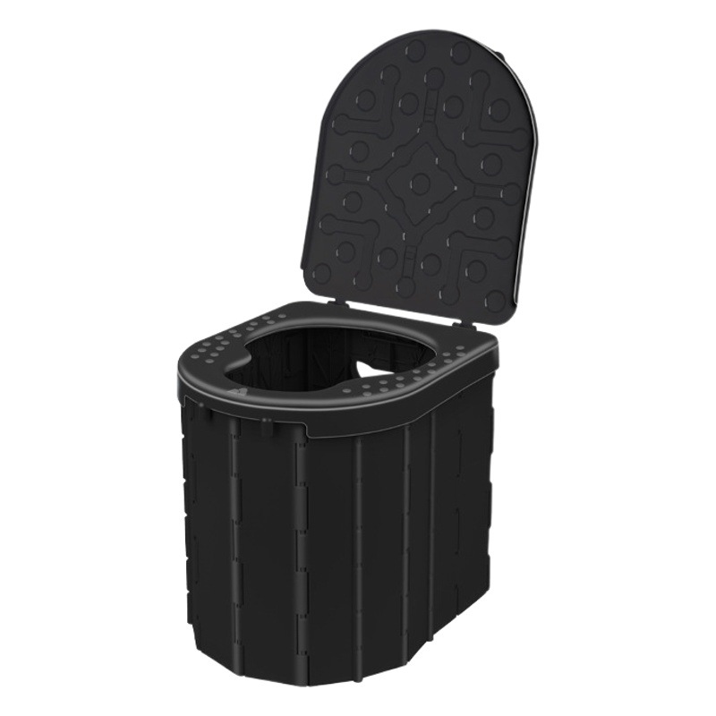 Inodoro plegable al aire libre, automóvil portátil, baño móvil, recorrido sin conductor, equipo de viaje, asiento de campamento para adultos para mujeres