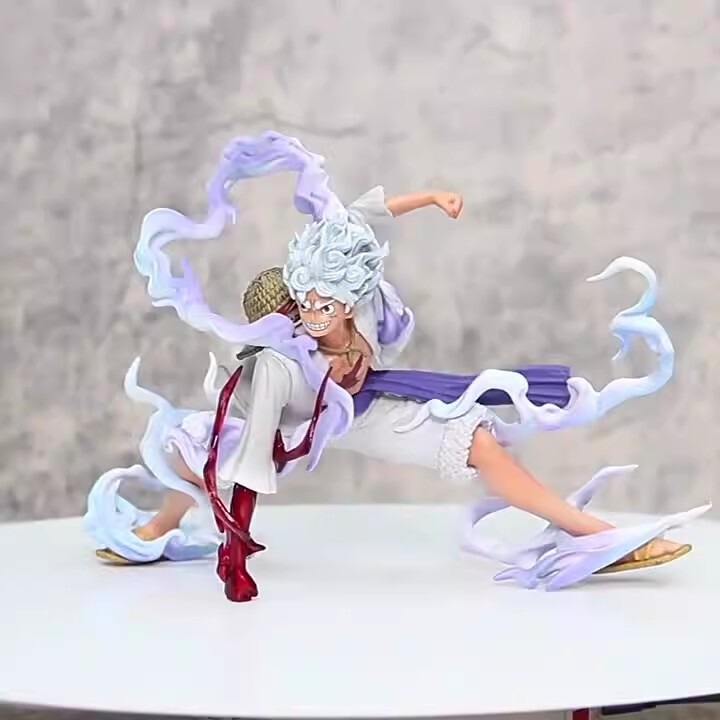 アニメワンピース しゃがみ姿勢 太陽神ニカ ルフィ第五段階 フルーツ覚醒 白髪 アニメフィギュア 卸売|undefined