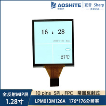 LPM013M126A 1.28��LCDģ�M176*176���ε͹��������֭h�ֱ��@ʾ��